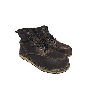 KEEN MENS SAN JOSE 6" WP ALUMINUM TOE Work Boots CASCADE BROWN/BLACK Size 9.5D